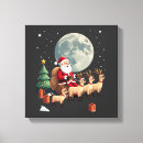 Search for christmas reindeer canvas prints Black