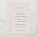 Search for gold foil bridal shower invitations Brunch and bubbly