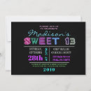 Search for thirteen birthday invitations Purple