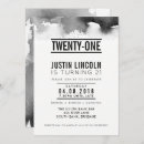 Search for 21st birthday invitations Minimalist