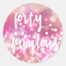 Search for forty is fabulous stickers Glitter