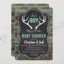 Search for deer baby boy shower invitations Antler