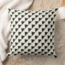Search for black and white triangles cushions Pattern