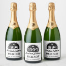 Search for 30th birthday wine labels Black and white