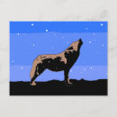Search for winter snow wolf postcards Blue