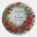 Search for round red rose stickers Greenery