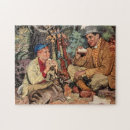 Search for hunting dog puzzles Gun