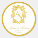 Search for traditional wedding stickers White and gold