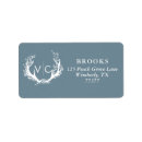 Search for rustic antlers return address labels Stag