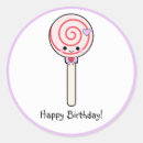 Search for candy happy birthday stickers For kids