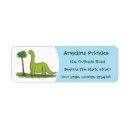 Search for dinosaur return address labels Brontosaurus