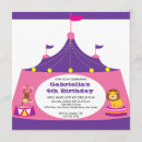 Search for circus square invitations Lion