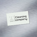 Search for cleaning service business card magnets Elegant