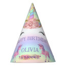 Search for unicorn paper party hats Baby girl