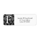 Search for monogram f return address labels Elegant