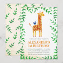Search for bird 1st birthday invitations Safari