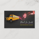 Search for bus transport business cards School bus driver