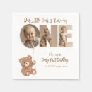 Search for teddy bear napkins Beary first birthday