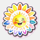 Search for cartoon sun stickers Sunny