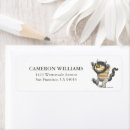 Search for kids book return address labels Wild things