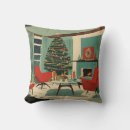 Search for mid century modern christmas cushions Red