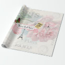 Search for vintage wedding wrapping paper Eiffel tower