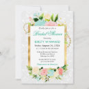 Search for mint and gold bridal shower invitations Summer