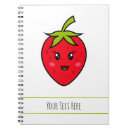 Search for strawberry fruit notebooks Girly