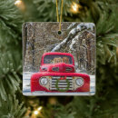 Search for truck christmas tree decorations Snow
