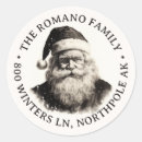 Search for vintage address stickers Santa