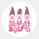 Search for support as awareness stickers Breast cancer