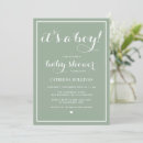 Search for green baby boy shower invitations It's a boy