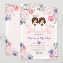 Search for pink and purple first communion invitations 1st communion girl