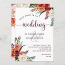 Search for burgundy flowers wedding invitations Marsala