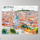 Search for lisbon travel posters Watercolor