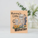 Search for cute monsters postcards Mummy