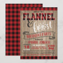 Search for flannel birthday invitations Buffalo plaid