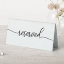 Search for reserved tabletop signs Simple