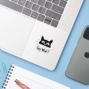 Search for cat saying stickers Black