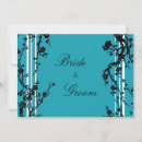 Search for turquoise black wedding invitations Blue
