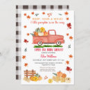 Search for red truck baby shower invitations A little pumpkin