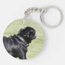 Search for black pugs key rings Dog