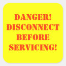 Search for yellow sign stickers Danger