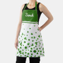 Search for 4 leaf clover aprons Green