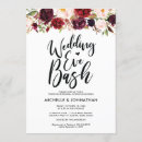 Search for floral rehearsal dinner invitations Burgundy