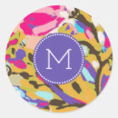 Search for pink floral monogram stickers Initials