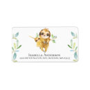 Search for sloth return address labels Baby shower