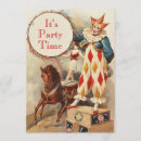 Search for circus clowns invitations Vintage