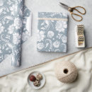 Search for blue and white floral wrapping paper Vintage