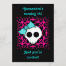 Search for girly skull invitations Teen girl